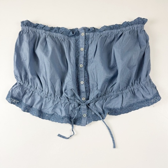 NEW Free People Wistful Daydream Tube Top Womens Small Blue NWOT - Picture 2 of 9